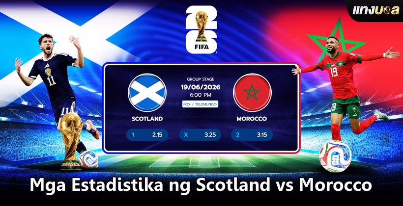 Mga Estadistika ng Scotland vs Morocco