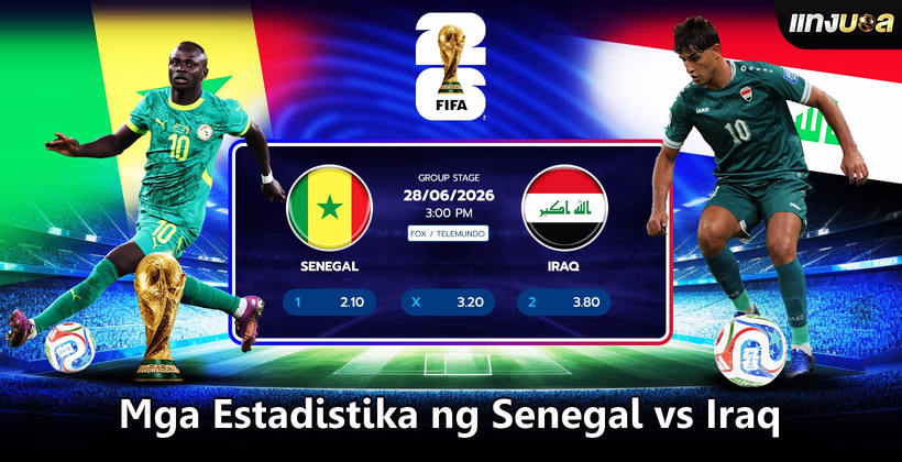 Mga Estadistika ng Senegal vs Iraq