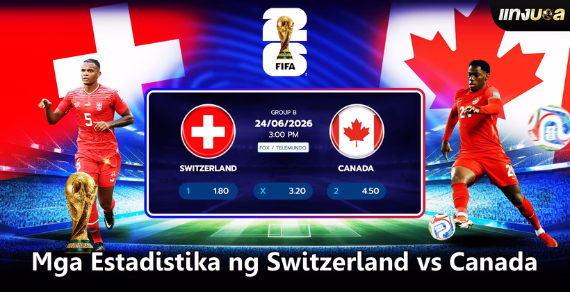 Mga Estadistika ng Switzerland vs Canada