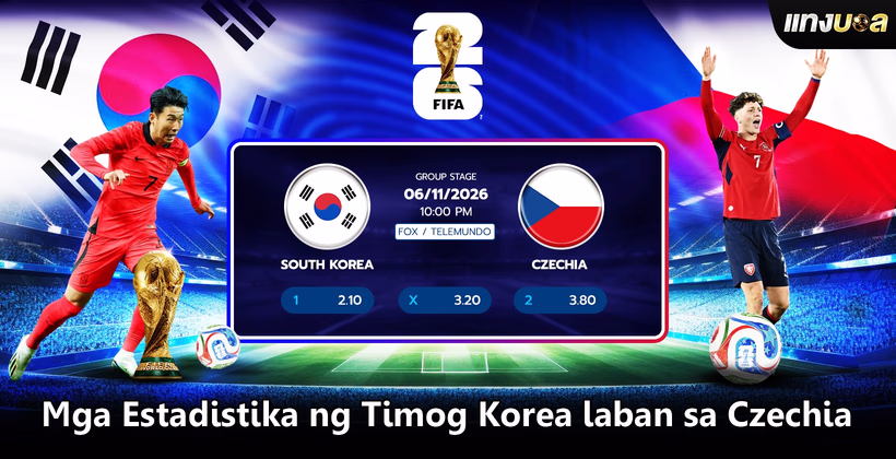 Mga Estadistika ng Timog Korea laban sa Czechia