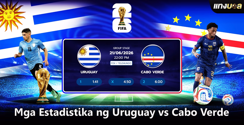 Mga Estadistika ng Uruguay vs Cabo Verde