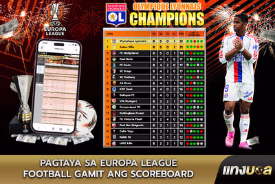 Pagtaya sa Europa League Football gamit ang Scoreboard