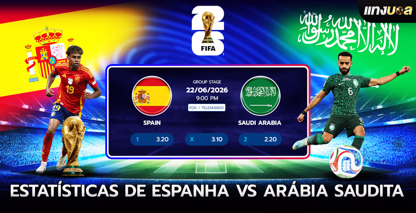 Estatísticas de Espanha vs Arábia Saudita