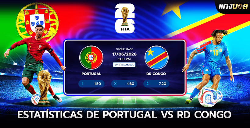 Estatísticas de Portugal vs RD Congo