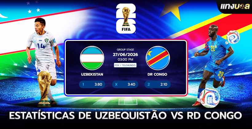 Estatísticas de Uzbequistão vs RD Congo