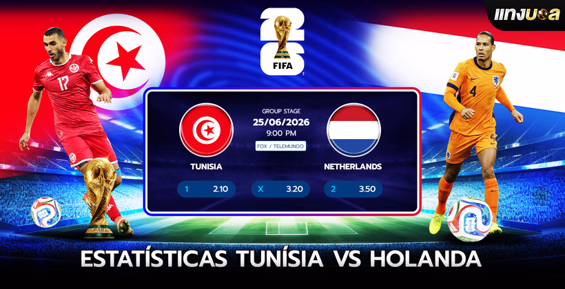 Estatísticas Tunísia vs Holanda