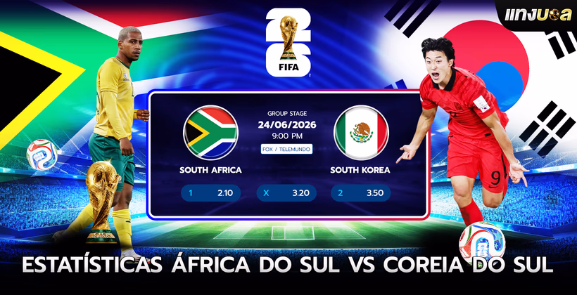 Estatísticas África do Sul vs Coreia do Sul