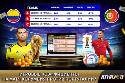 Игровые коэффициенты на матч Колумбия против Португалии?