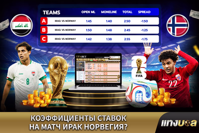 Коэффициенты ставок на матч Ирак — Норвегия?