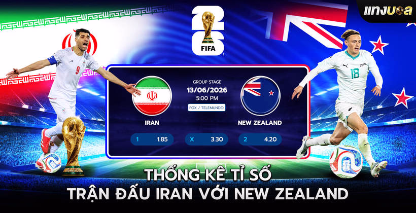 Thống kê tỉ số trận đấu Iran với New Zealand