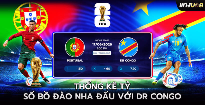 Thống kê tỷ số Bồ Đào Nha đấu với DR Congo
