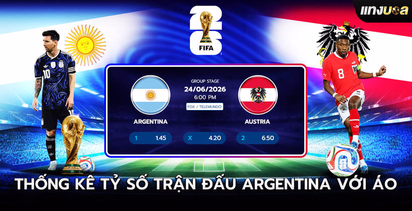 Thống kê Tỷ số Trận đấu Argentina với Áo