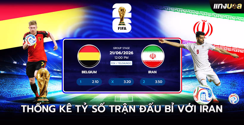 Thống kê Tỷ số Trận đấu Bỉ với Iran