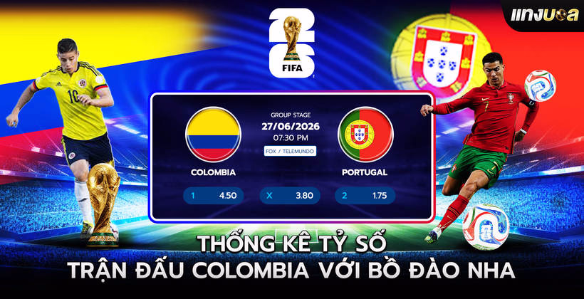 Thống kê Tỷ số trận đấu Colombia với Bồ Đào Nha