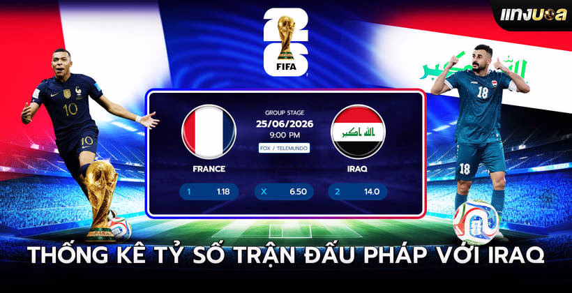 Thống kê Tỷ số Trận đấu Pháp với Iraq