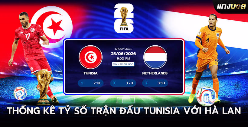 Thống kê Tỷ số trận đấu Tunisia với Hà Lan