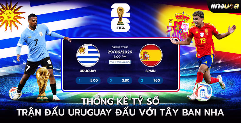 Thống kê Tỷ số trận đấu Uruguay đấu với Tây Ban Nha