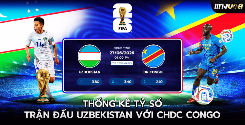 Thống kê Tỷ số trận đấu Uzbekistan với CHDC Congo