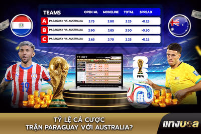 Tỷ lệ cá cược trận Paraguay với Australia?