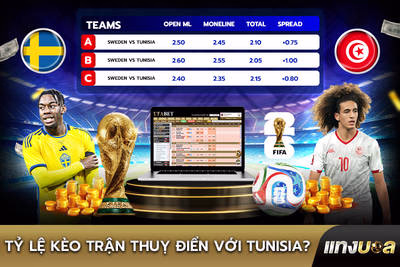 Tỷ lệ cược trận đấu Thuỵ Điển với Tunisia