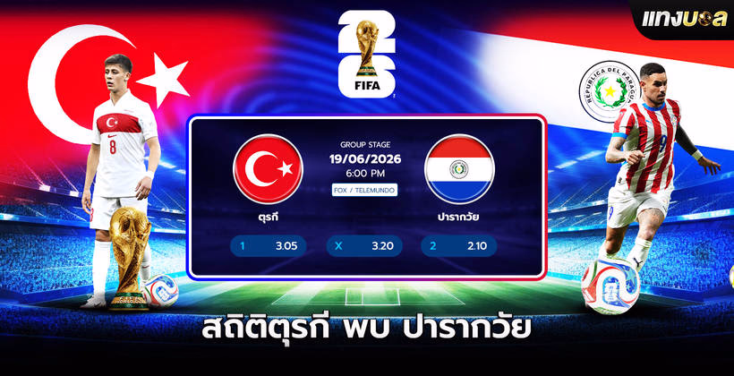สถิติตุรกี พบ ปารากวัย