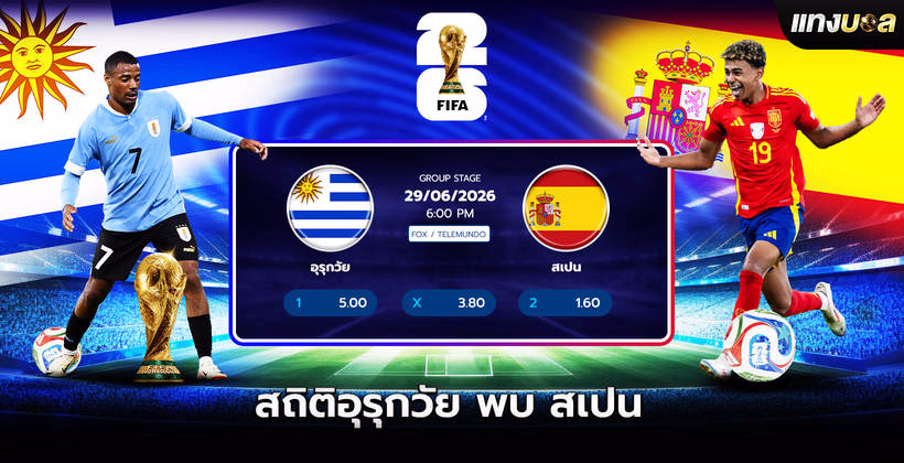 สถิติอุรุกวัย พบ สเปน